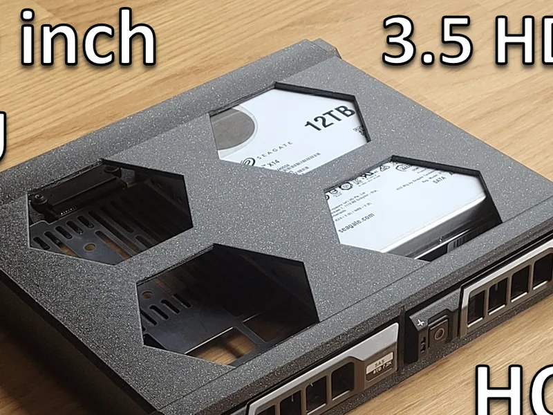 1U Rack — 2× 3.5" HDD Hot Swap by Nautilus Forge